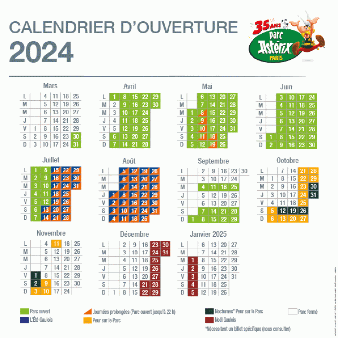 PARC ASTERIX  2024 - OFFRE BILLET PERIODE 